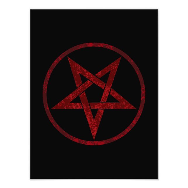 Red Devil Pentagram Fotodruck (Vorne)