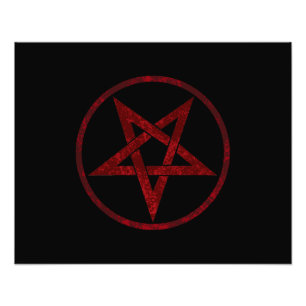 Red Devil Pentagram Fotodruck
