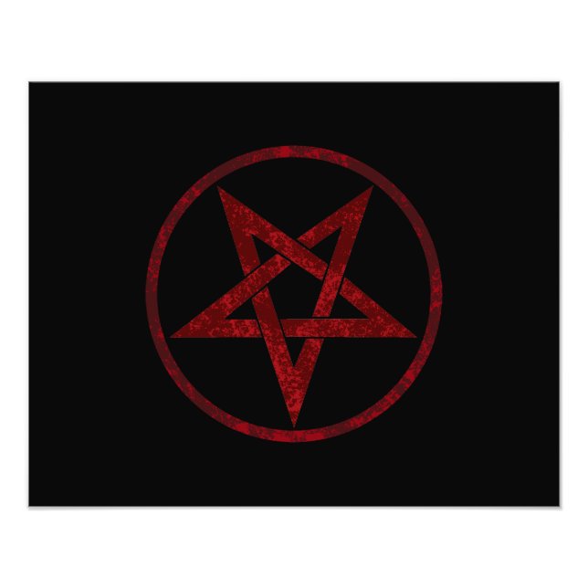 Red Devil Pentagram Fotodruck (Vorne)