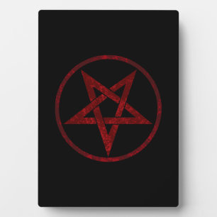 Red Devil Pentagram Fotoplatte