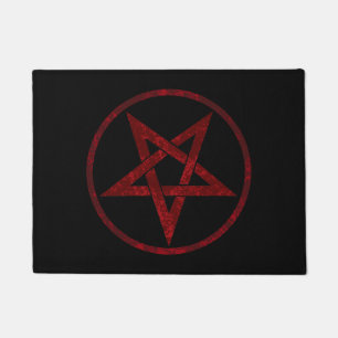 Red Devil Pentagram Fußmatte