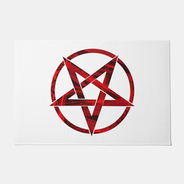 Red Devil Pentagram Fußmatte (Vorderseite)