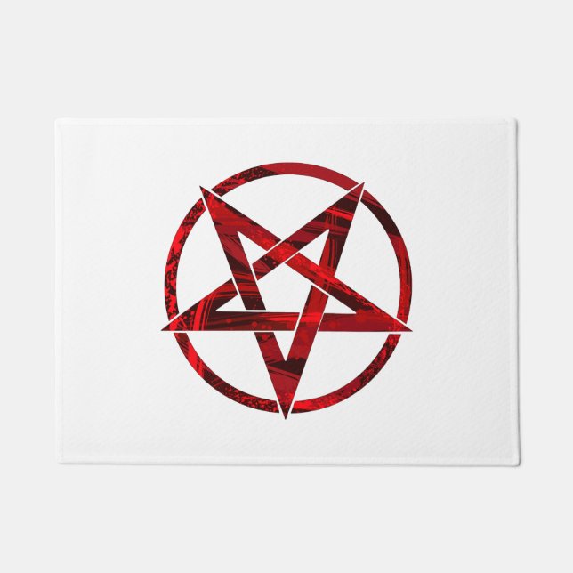 Red Devil Pentagram Fußmatte (Vorderseite)