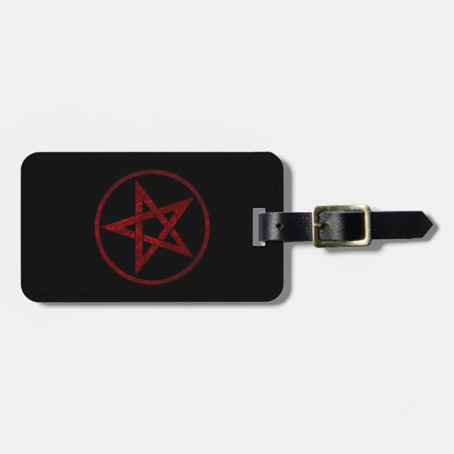 Red Devil Pentagram Gepäckanhänger (Vorderseite horizontal)