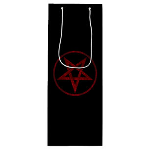 Red Devil Pentagram Geschenktüte Für Weinflaschen