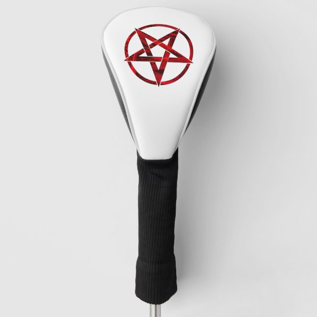 Red Devil Pentagram Golf Headcover (Vorderseite)