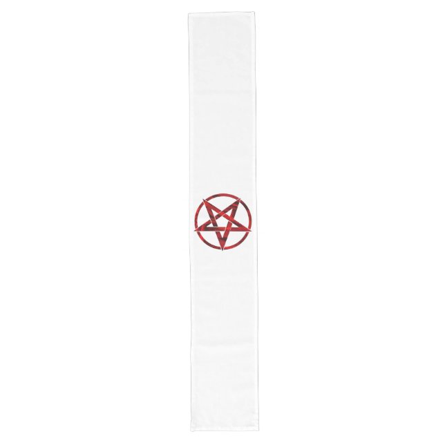 Red Devil Pentagram Großer Tischläufer (Vorderseite)