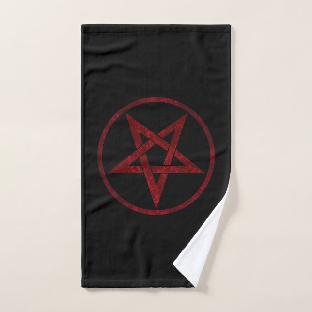 Red Devil Pentagram Handtuch (Handtuch)
