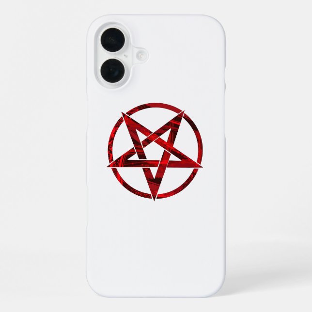 Red Devil Pentagram iPhone Hülle (Rückseite)