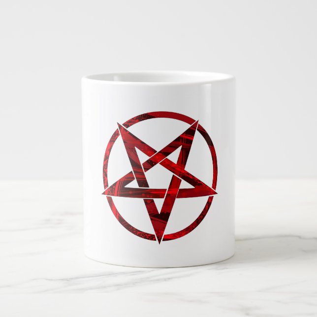 Red Devil Pentagram Jumbo-Tasse (Vorderseite)