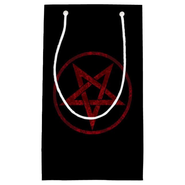 Red Devil Pentagram Kleine Geschenktüte (Vorderseite)