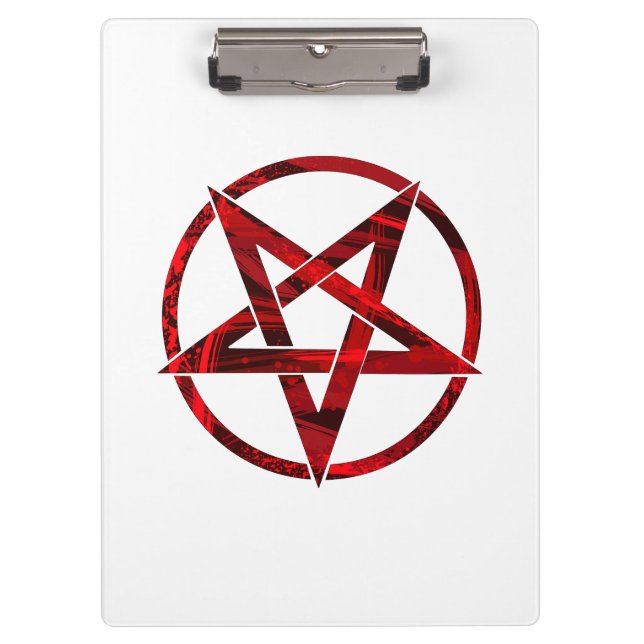 Red Devil Pentagram Klemmbrett (Vorderseite)