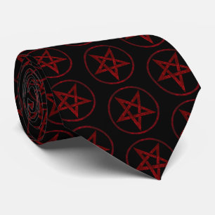 Red Devil Pentagram Krawatte
