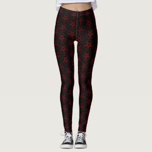 Red Devil Pentagram Leggings