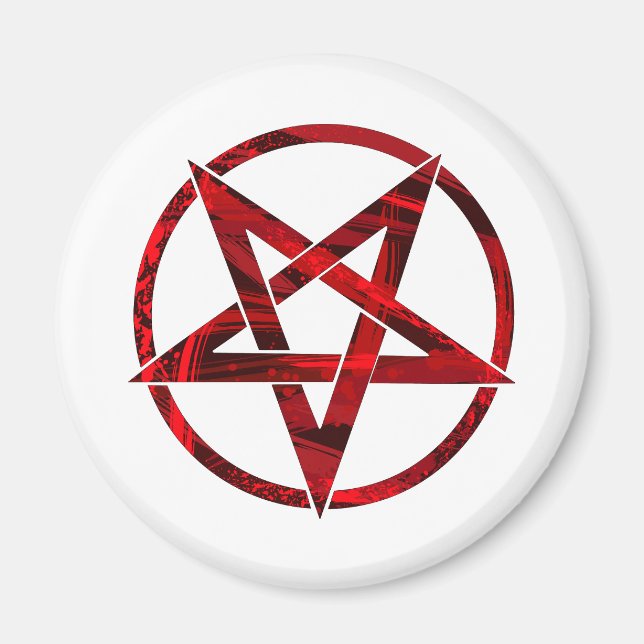 Red Devil Pentagram Magnet (Vorne)