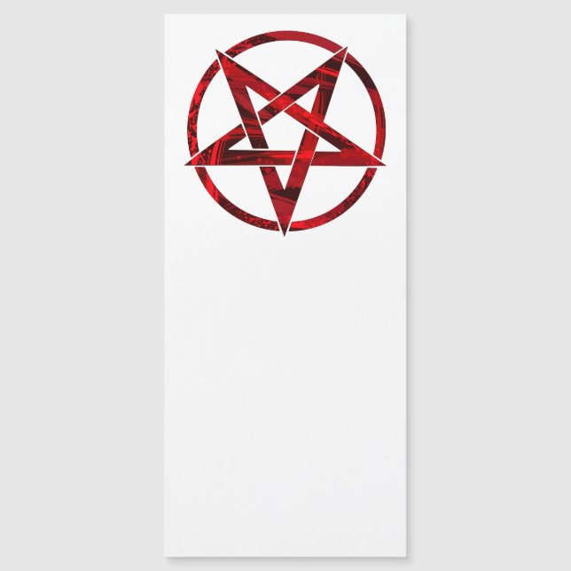 Red Devil Pentagram Magnetkarte (Vorderseite)