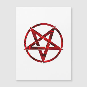 Red Devil Pentagram Magnetkarte
