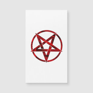 Red Devil Pentagram Magnetkarte