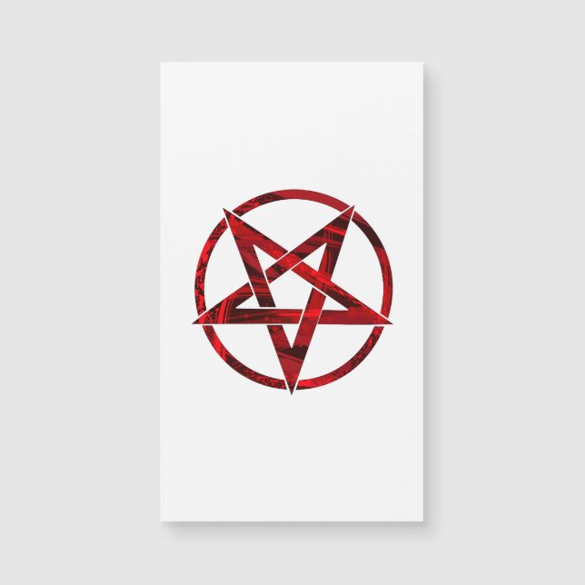 Red Devil Pentagram Magnetkarte (Vorderseite)