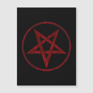 Red Devil Pentagram Magnetkarte