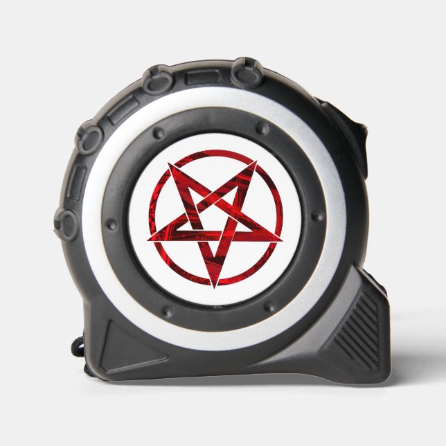 Red Devil Pentagram Maßband (Vorderseite)