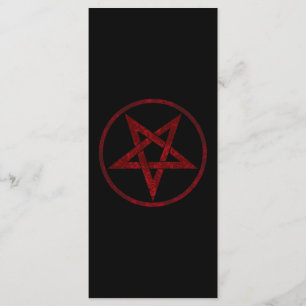 Red Devil Pentagram Menükarte
