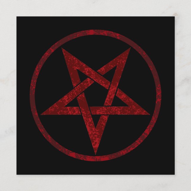 Red Devil Pentagram Menükarte (Vorderseite)