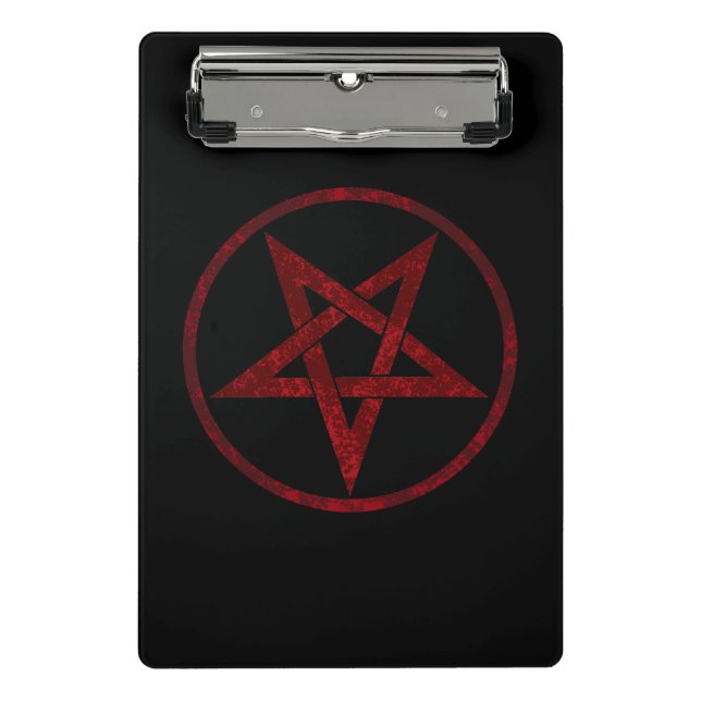 Red Devil Pentagram Mini Klemmbrett (Vorderseite)
