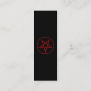 Red Devil Pentagram Mini Visitenkarte
