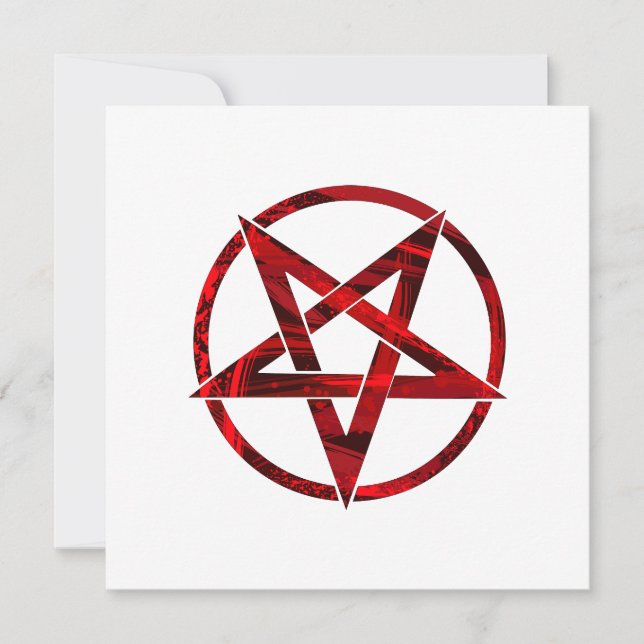 Red Devil Pentagram Mitteilungskarte (Vorderseite)