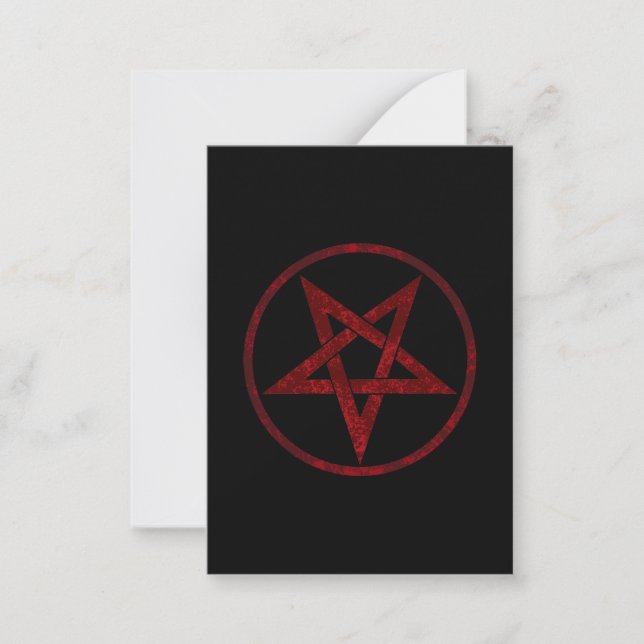 Red Devil Pentagram Mitteilungskarte (Vorderseite)