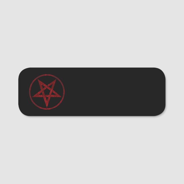 Red Devil Pentagram Namensschild (Vorderseite)