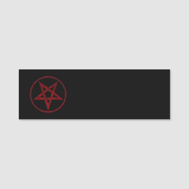 Red Devil Pentagram Namensschild (Vorderseite)