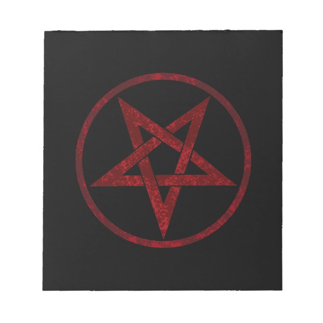 Red Devil Pentagram Notizblock (Vorderseite)