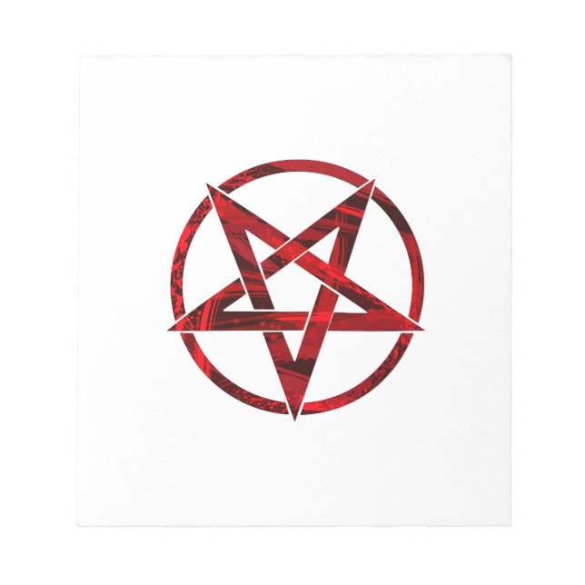Red Devil Pentagram Notizblock (Vorderseite)
