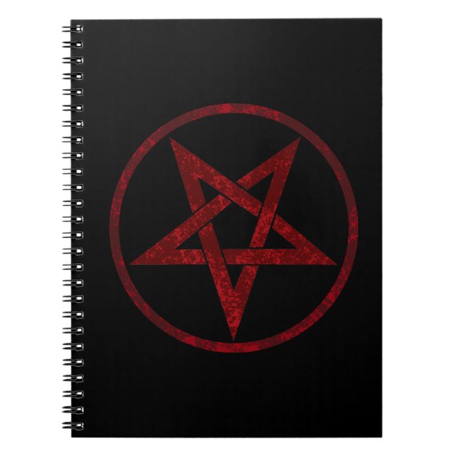 Red Devil Pentagram Notizblock (Vorderseite)