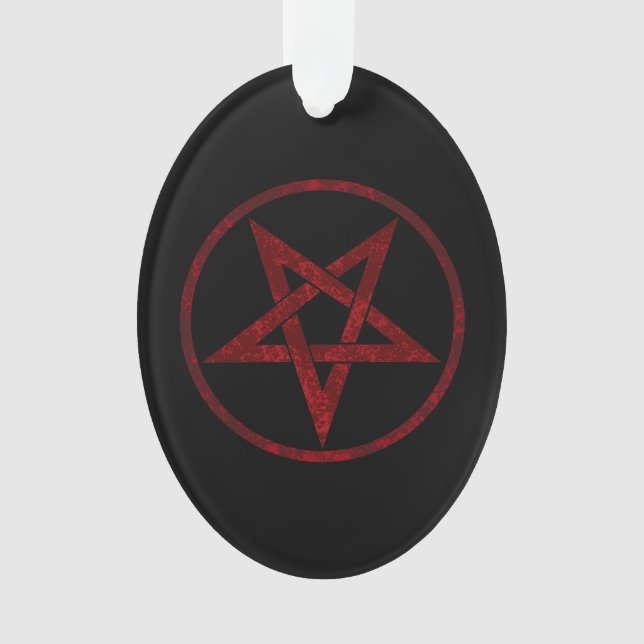 Red Devil Pentagram Ornament (Vorderseite)