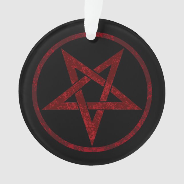 Red Devil Pentagram Ornament (Vorderseite)