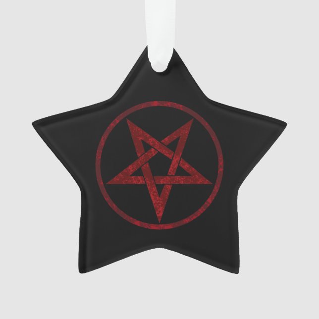 Red Devil Pentagram Ornament (Vorderseite)