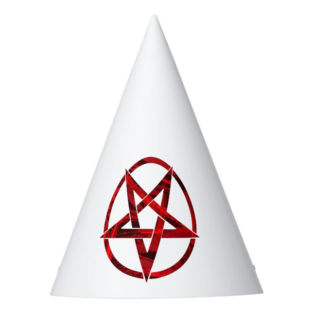 Red Devil Pentagram Partyhütchen (Vorderseite)