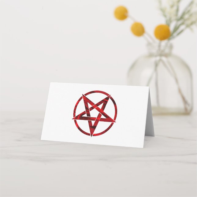 Red Devil Pentagram Platzkarte (Vorderseite)