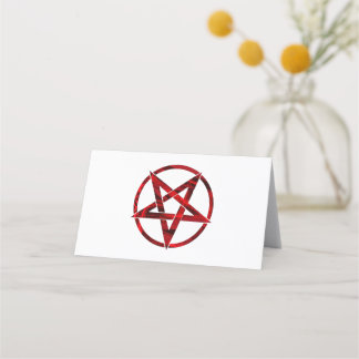 Red Devil Pentagram Platzkarte