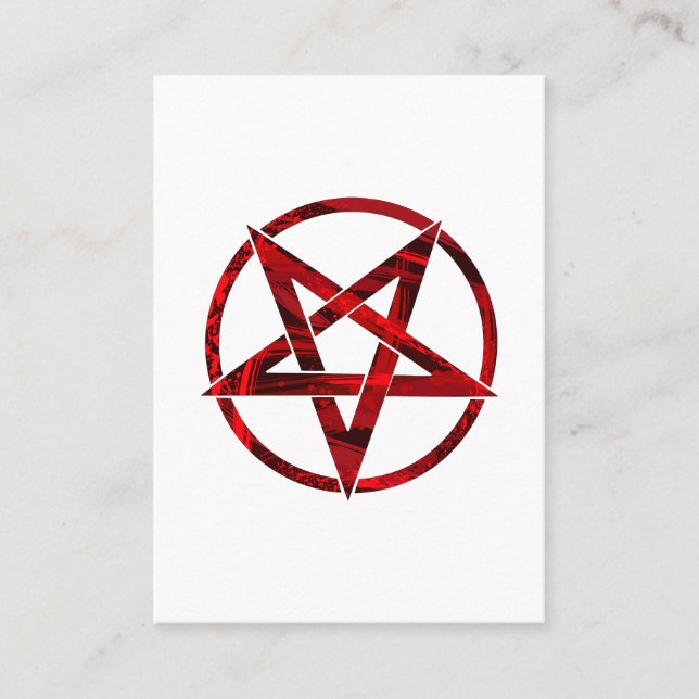 Red Devil Pentagram Platzkarte (Vorderseite)