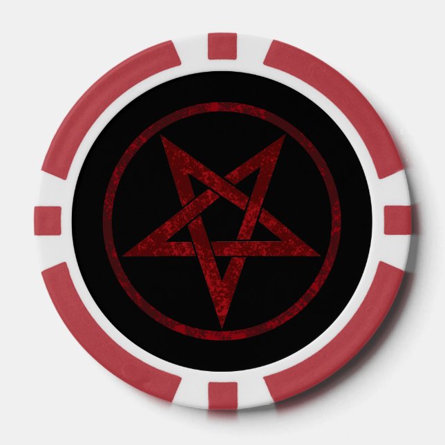 Red Devil Pentagram Pokerchips (Vorderseite)