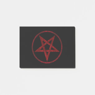 Red Devil Pentagram Post-it Klebezettel