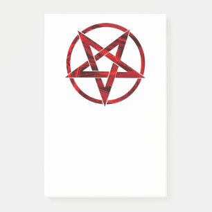 Red Devil Pentagram Post-it Klebezettel