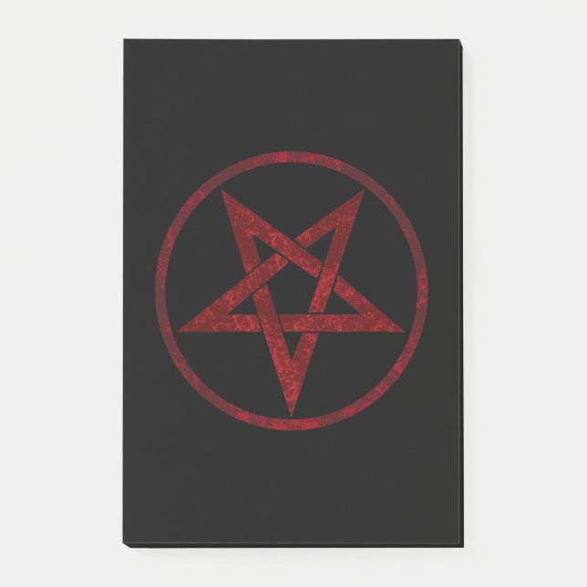 Red Devil Pentagram Post-it Klebezettel (Vorderseite)