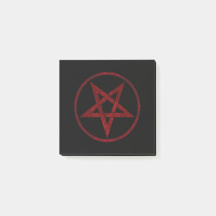 Red Devil Pentagram Post-it Klebezettel