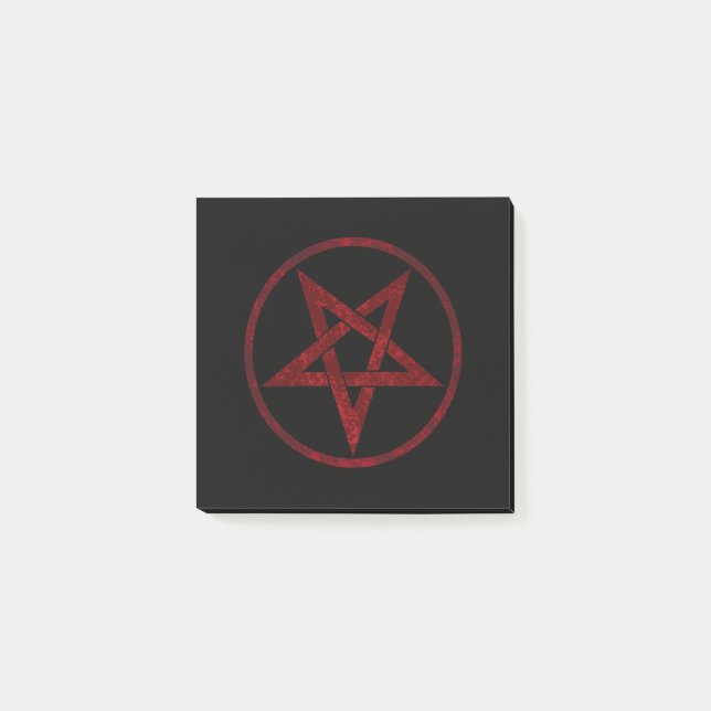 Red Devil Pentagram Post-it Klebezettel (Vorderseite)