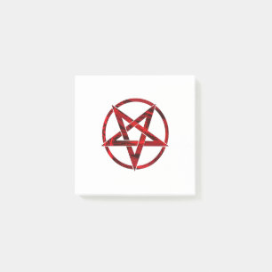 Red Devil Pentagram Post-it Klebezettel